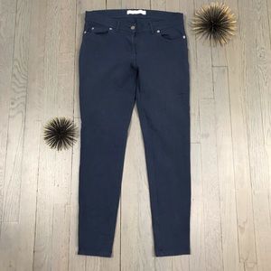Zara Basic Blue Skinny Leggings Ankle Fit Pants
